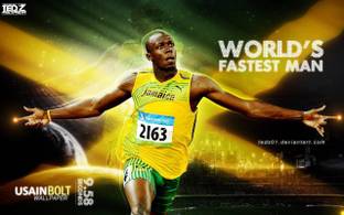 Usain Bolt Fine Quality Sports Wall Poster Print Poster on 13x19 Inches Paper Print