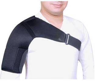 A R Shoulder Support Adjustable Compression Shoulder Pad Black (Right) Shoulder Support