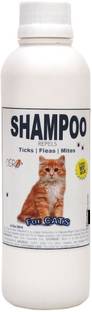 CERO Ticks, Fleas and Mites REPELLENT Shampoo for CATS (200ml) Anti-dandruff, Flea and Tick, Hypoallergenic, Whitening and Color Enhancing, Allergy Relief, Anti-parasitic, Conditioning, Anti-fungal, Anti-microbial, Anti-itching NA Cat Shampoo