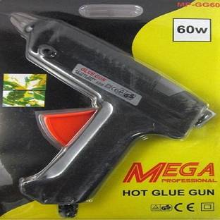 MEGA 60 WATT MULTI PURPOSE FOR ART CRAFT WORK HOT MELT GLUE GUN WITH 2 GLUE STICKS Adjustable Temperature Corded Glue Gun