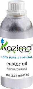 Kazima Castor Cold Pressed Carrier Oil (500ML) Pure Natural For Skin care & Hair treatment Hair Oil