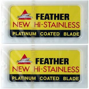 Feather New Hi Stainless Double Edge Safety Razor Blades