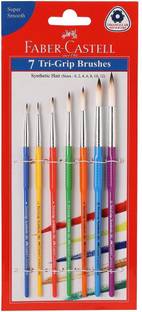 FABER-CASTELL Tri-Grip Brush -Round Pack of 7