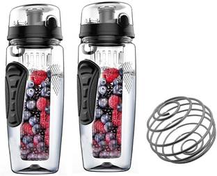 VITARA TRITAN fruit infuser & detox with stainless steel shaker ball 1000 ml Shaker