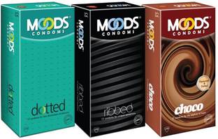 MOODS Dotted, Ribbed and Choco Condom
