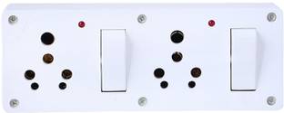 BAHUL Power Fitted with 2 Anchor/Cona Sockets(15 Amp),2 Cona Switches(15 Amp),And 4 Metre Wire With 15 Amp Plug 2  Socket Extension Boards