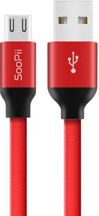 Soopii Micro USB Cable 1 m Woven cloth Micro USB Cable Android Charger - [1 -Pack - 1 Meter ] Super-Durable Woven Cloth Flat Wire Android Charging Cord