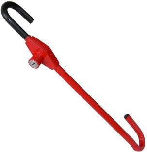 UNIQUE Car Steering Red Pedal Lock Gear Lock