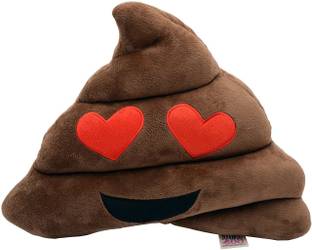 Store2508 Soft Smiley Emoticon Emoji Cushion Poop Pillow Stuffed Plush Toy (Choc Brown Design B)  - 28 cm