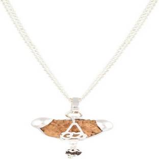 SHIVOHAM 1 Mukhi Rudraksha Silver Cap (Without Chain) Silver Chain