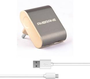Ambrane 2.4 A Wall Charger for Mobile with Detachable Cable