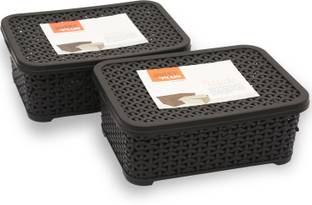 Jaypee Plus Plastic Keep All Mini ,Black Storage Basket