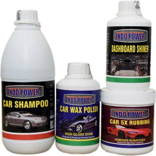 INDOPOWER CAR CARE KIT- SUPER COMBO PACK Car Washing Liquid