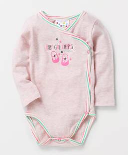 Eimoie Baby Boys & Baby Girls Pink Milange Bodysuit