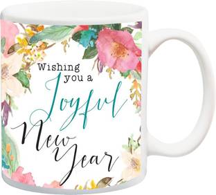 Stylotrendz Wishing you a Joyful New Year Beautiful Print Coffee Ceramic Coffee Mug