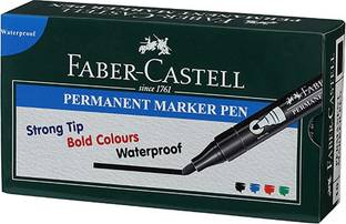 FABER-CASTELL Permanent Marker Pen Black Box