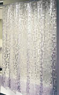 KUBER INDUSTRIES 210 cm (7 ft) PVC (Polyvinyl Chloride) Shower Curtain Single Curtain