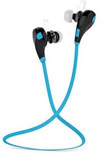 Webilla Compatible Celkon Evoke A43 Wireless Sports Headphones with Mic || Noise Cancellation || Sweatproof Earbuds, Best for Running,Gym || Stereo Sound Quality-Blue Bluetooth