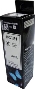 SHREE PARSHV COMPATIBLE INK FOR GT51 REFILL INK BOTTLE FOR GT 5820 5810 (Black) 90 ml Black Ink Cartridge