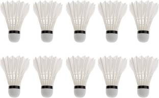 TIMA New All-Round Badminton Shuttlecocks White Feather Feather Shuttle  - White
