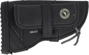 SHAH Leather types 12 Bore Gun Butt Cover, 23 cm x 15 cm x 6 Racquet Carry Case/Cover Free Size