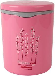 HuiHuang Push Button Desktop Mini Dustbin Trash Rubbish Can with Spring Open Lid Plastic Dustbin