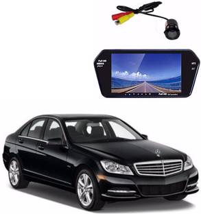 AUTOGARH M66 Rear View Mirror 7 Inch Monitor With Bluetooth & Camera For S-Class Black LED
