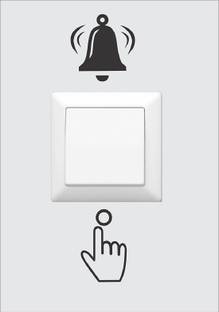 Asmi Collections 6 cm Ring the Bell for Bell Switch Removable Sticker