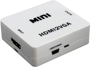 microware Mini HDMI to VGa Converter Media Streaming Device