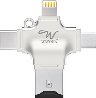 Wayona USB, Micro USB, USB Type C, Lightning OTG Adapter