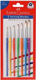 FABER-CASTELL 7 Tri- Grip Brushes (Round)