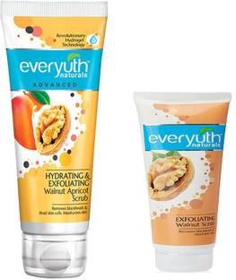 Everyuth Naturals HYDRATING & EXFOLIATING WALNUT APRICOT SCRUB 100 GM + EXFOLIATING WALNUT SCRUB Scrub