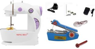 Bluebells India ™stapler silai machine with Exclusive 4 In 1 Portable & Compact mini minghui With stapler silai machine Electric Sewing Machine