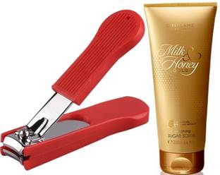 Oriflame Sweden Milk & Honey Gold Smoothing Scrub 200ml (31601) With Nail Cutter
