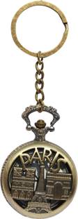 CTW Paris Effiel Tower Metalic With Watch Heavy Locking Key Chain