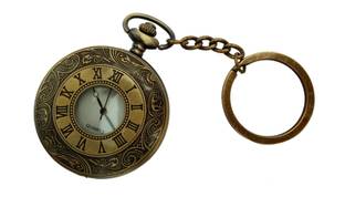 JOSHISNEST Designer Vintage Roman Numerals Pocket Watch Key Chain