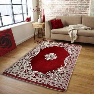 POOJA Multicolor Cotton Carpet