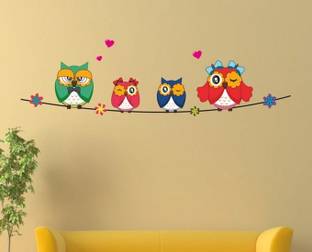 Happy Walls Joyful Owl Family Members Sitting On A Decorative String