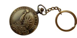 JOSHISNEST Designer Vintage United States of America Pocket Watch Key Chain