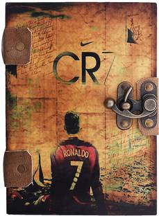 CRAFT CLUB handmade 100% recycled cotton paper dairy in football theme Regular Diary Unruled 144 Pages