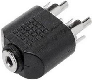 TECHON  TV-out Cable stereo 3.5 mm female jack to 2 rca male connector cable