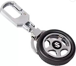 ADITYA TRADERS CLASSY SUZUKI CAR ROTATING TYRE ATTRACTIVE DESIGNER KEYCHAIN Locking Key Chain