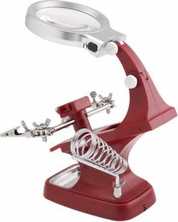 Sukot Magnifying Glass Alligator Clip Holder Clamp Helping Hand Soldering Repair Tool 3X ::: 4.5X Magnification Multi functional Welding 10 LED Magnifier