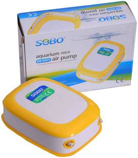 SOBO Air Pump SB-9905 | Power: 4.2W (Output: 2x5.5L/min | Pressure: 2x0.15Mpa) | Long Lasting Performance | 2 Speed Control | Twin Outlet | Energy Saving Design With Low Noise & Big Output | Air Aquarium Pump