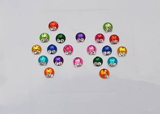 CRYSTAL Fancy Bindi Girls & Ladies Multicolor Bindis