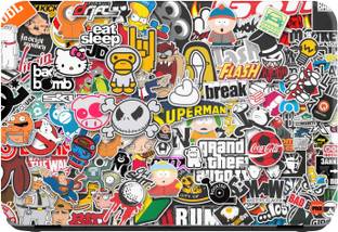 STICKER PRO STICKER BOMB VINYL Reusable Laptop Skin Compatible for 15.6 inch