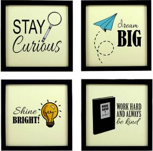 Indianara Kids study room wall decor Digital Reprint 8.7 inch x 8.7 inch Painting