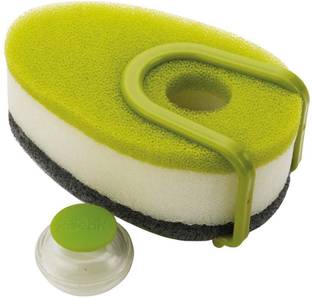 Swarish Set of 3 Soapy Sponge Scouring With Soap Dispensing Capsule Wet and Dry Sponge Cleaning Cloth
