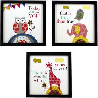 Indianara Kids room decor Motivational quotes Digital Reprint 8.7 inch x 8.7 inch Painting