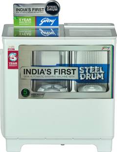 Godrej 8 kg Semi Automatic Top Load Washing Machine Brown, White